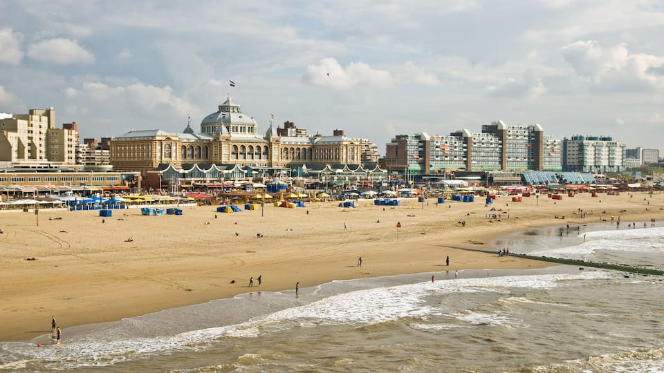 View on the dutch beach of Scheveningen