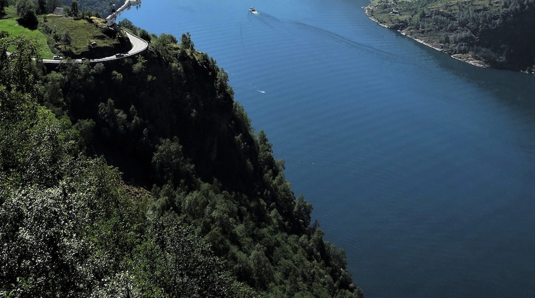 The deep blue UNESCO-protected Geirangerfjord is surrounded by majestic mountain peaks, wild waterfalls and lush, green vegetation. #Aboveitall #GreatOutdoors #Perspectives #ReDiscover #Nature #Trovember