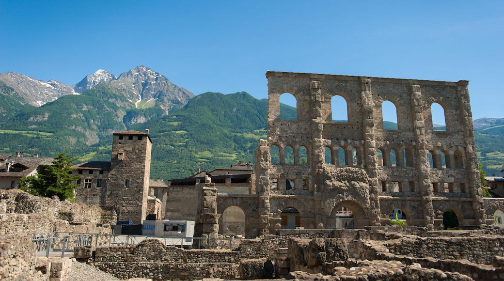 The roman theater in Aosta, Italy