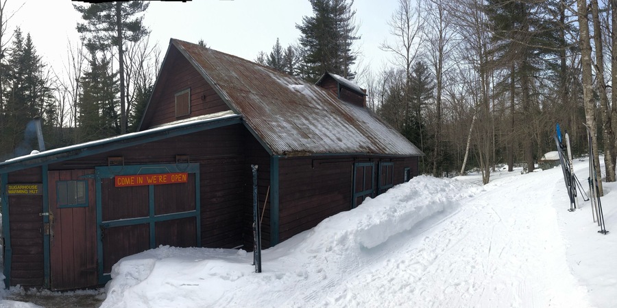 Sugar house at Garnet Hill XC center #OnTheRoad. Very beautiful setting for cross country skiing in the Adirondacks, #newyork #kidsfun #coolfun
