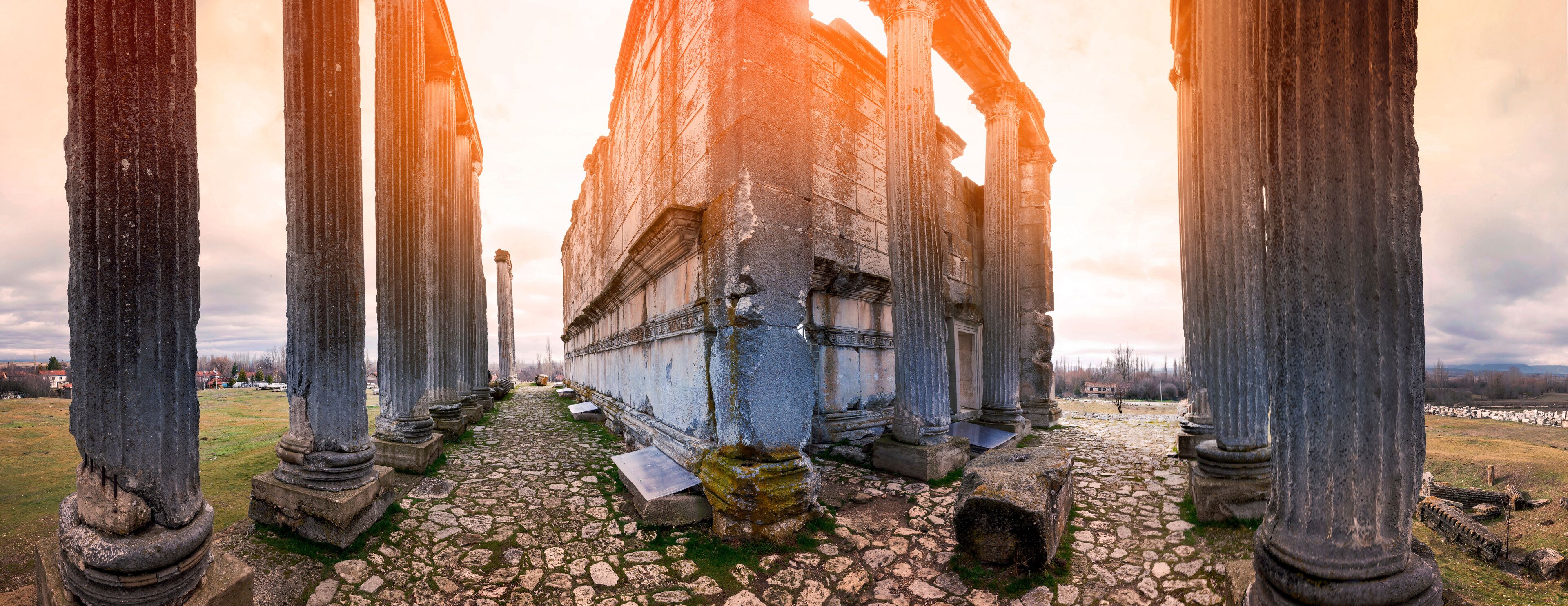 Aizanoi antique Roman city. Zeus temple. Cavdarhisar, Kutahya, Turkey