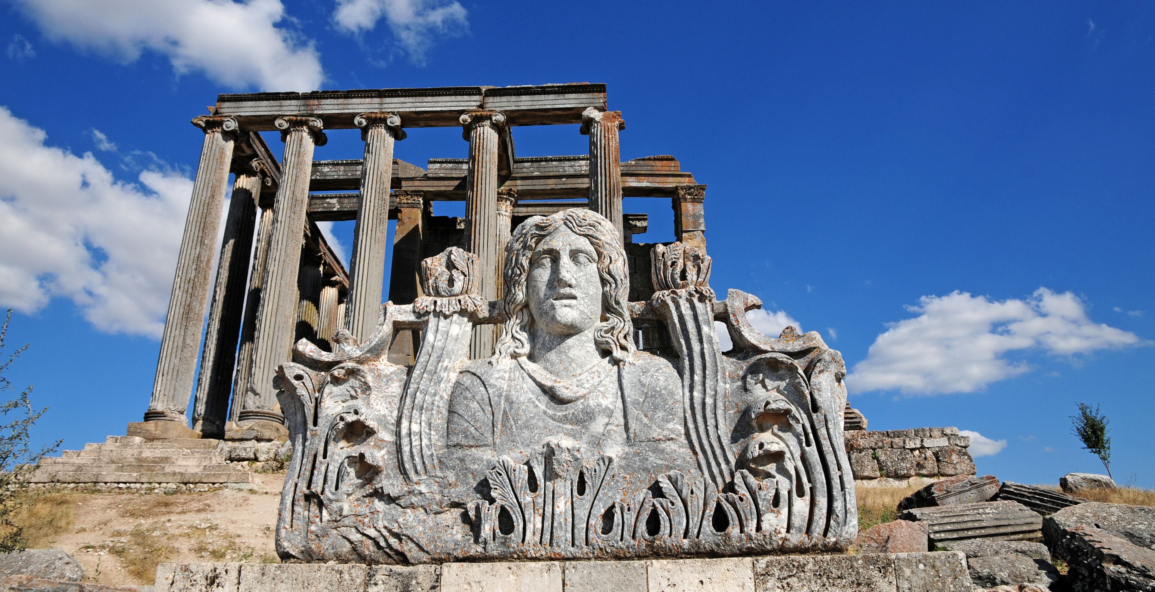 A view from the Aizanoi Ancient City in Cavdarhisar, Kutahya, Turkey.