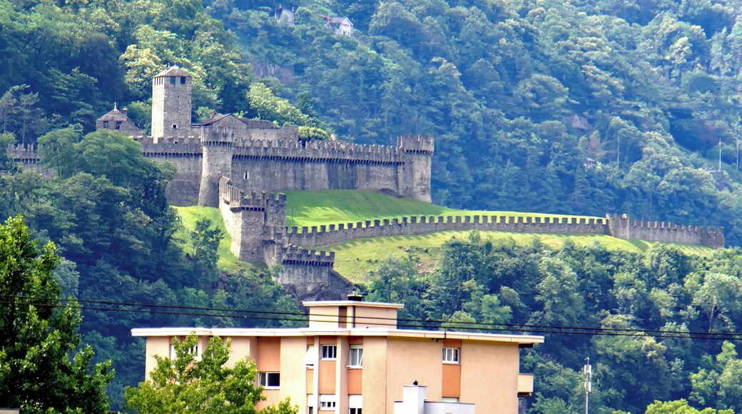 PLEASE, NO invitations or self promotions, THEY WILL BE DELETED. My photos are FREE to use, just give me credit and it would be nice if you let me know, thanks. Montebello castle located on a rocky hilltop and is connected to Castelgrande by the city walls. It was built before 1313 for the pro-Imperial Rusca family, who occupied the castle following the Visconti victory and occupation of Castelgrande. By the end of the 14th century it was in the hands of the Visconti. The castle was renovated and expanded between 1462 and 1490 to its current state. In the 19th century the castle fell into disrepair and was renovated starting in 1903.