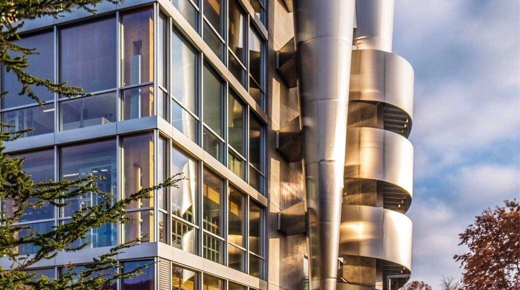 Swatch/Omega HQ is a very interesting place ! Architecture highlights such as this staircase or the new building by Shigeru Ban. And then, of course the Omega watch museum with many historical watches, as well as an original NASA console from the Apollo mission time ...