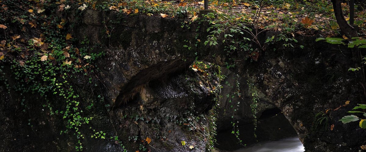 When you walk along the gorge, you will encounter this beautiful bridge above the fast moving water.