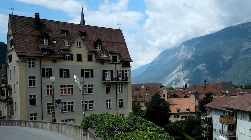 Chur is an Alpine city and the capital of the Graubünden canton in eastern Switzerland. Winding streets in the car-free old town lead to the 13th-century, three-naved Cathedral of the Assumption, in the courtyard of the Bishop's Palace. The Brambrüesch aerial cableway ascends to a plateau with trails, panoramic views and winter ski slopes. From Chur, the Bernina Express train crosses the Alps into Italy.