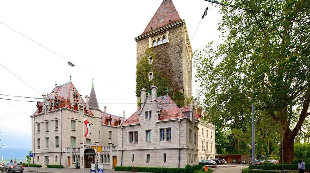 Lausanne showing street scenes