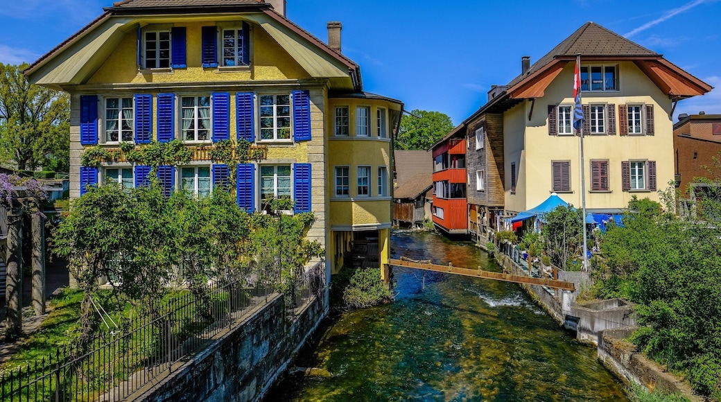 Beautiful old houses in the city center of Lenzburg