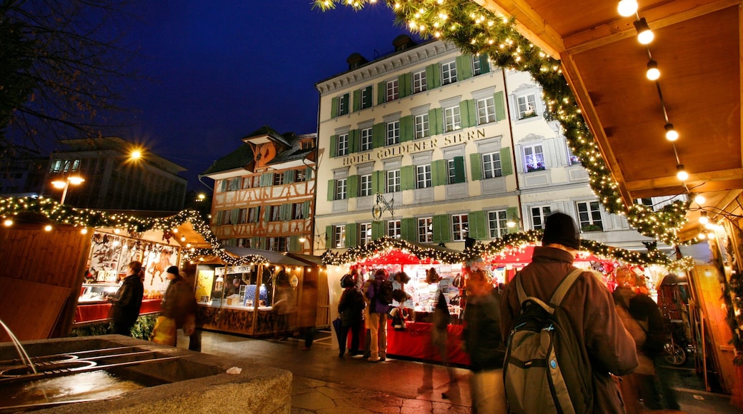 Luzern inclusief markten, een stad en straten