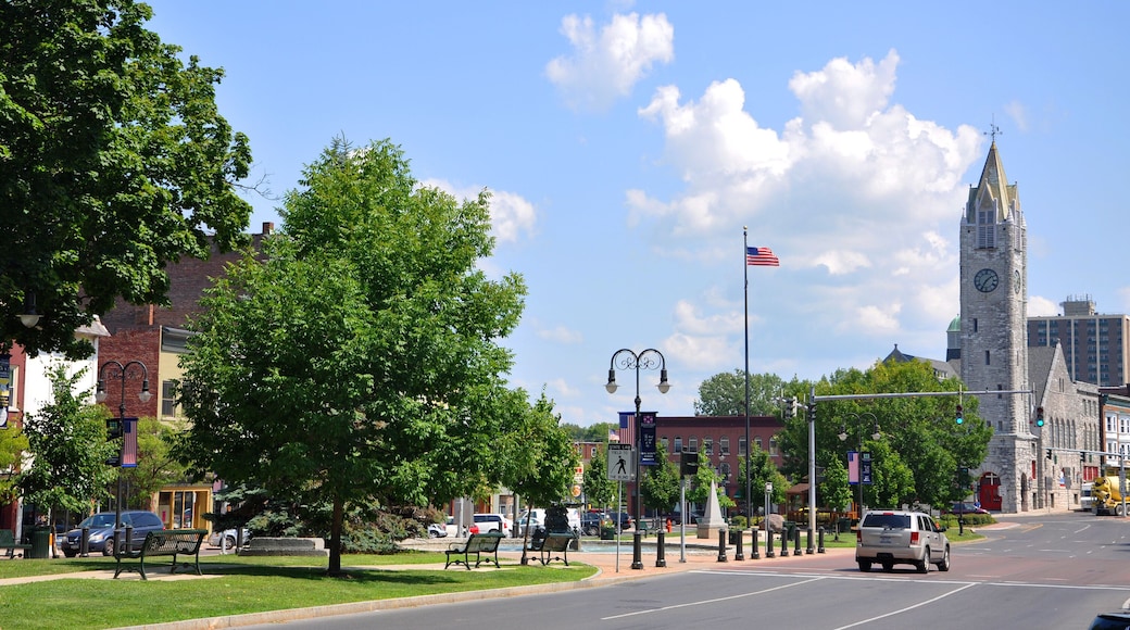 First Baptist Church in Public Square in downtown Watertown, Upstate New York, USA.