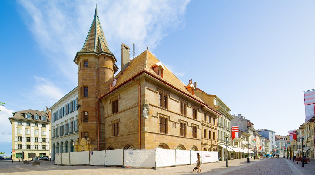 Morges featuring street scenes