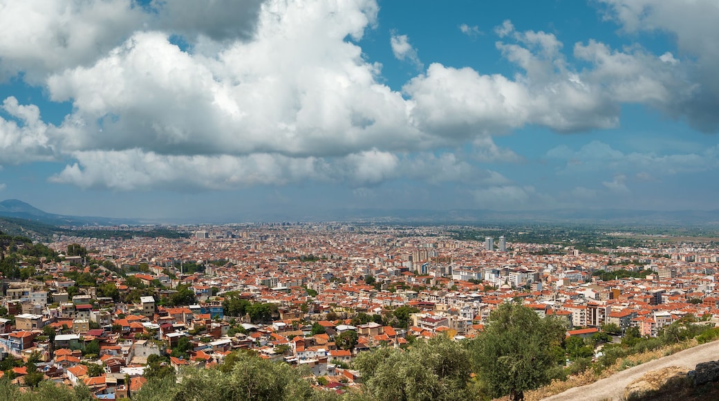 Manisa city and clouds in the sky, Turkey