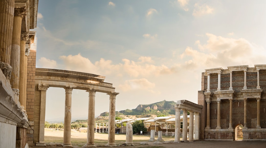 Interior view of the Sardis Synagogue. The ancient city of Sardes or Sardeis. The city of Sard, the capital of the Lydians. Turkey's most famous ancient cities. Salihli district, Manisa, Turkey