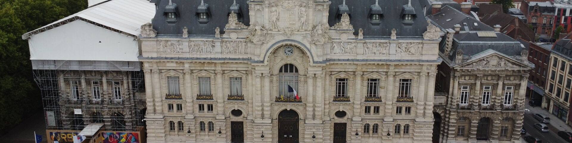 Drone photo mairie Roubaix france europe