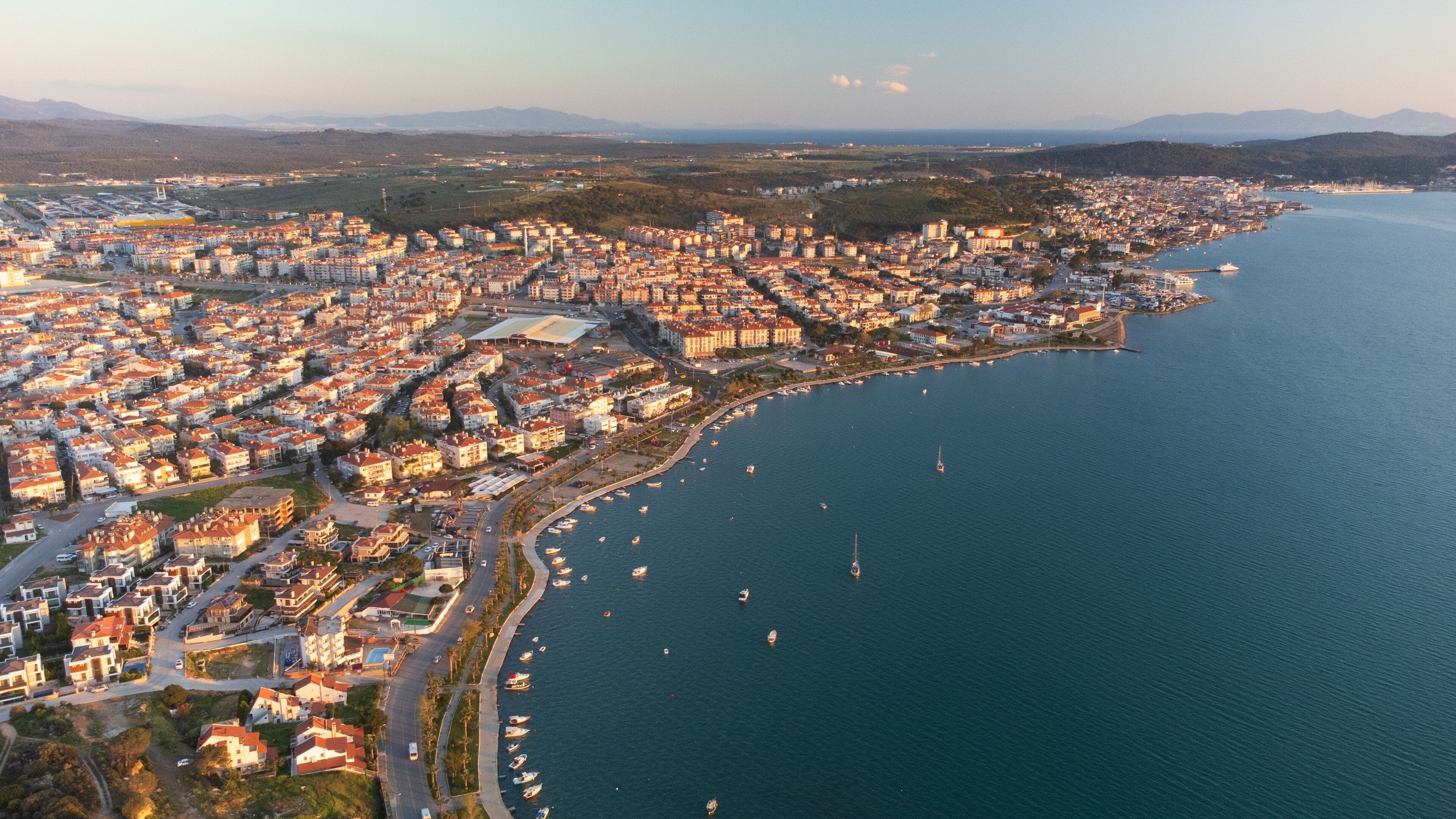 Balikesir Ayvalik aerial view. High quality photo
