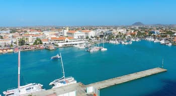 View of Oranjestad's harbor from the top deck of our ship. Took this photo just before spending the day ashore.