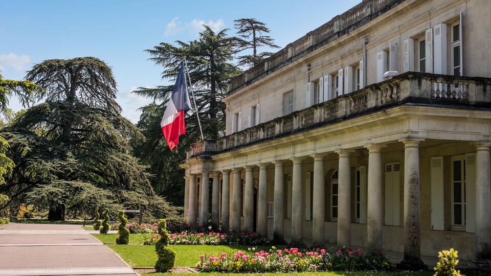 town hall of Merignac and it's parc near Bordeaux in France