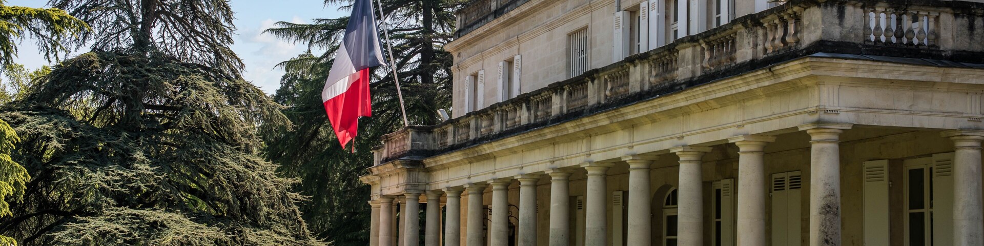 town hall of Merignac and it's parc near Bordeaux in France