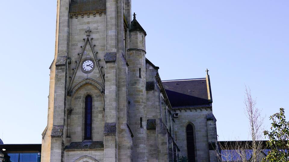 merignac city center church in gironde department France