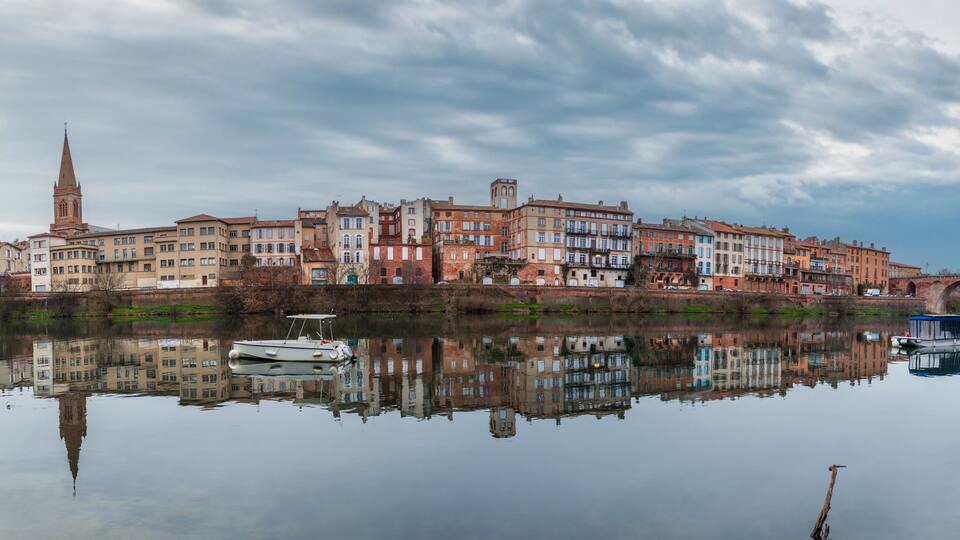 Panorama of Montauban in the Tarn et Garonne in Occitanie, France