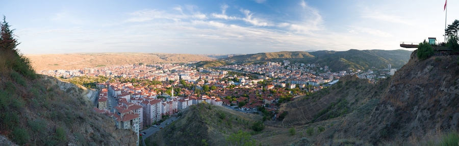 Panoramic view of Cankiri City. Cankiri , Turkey