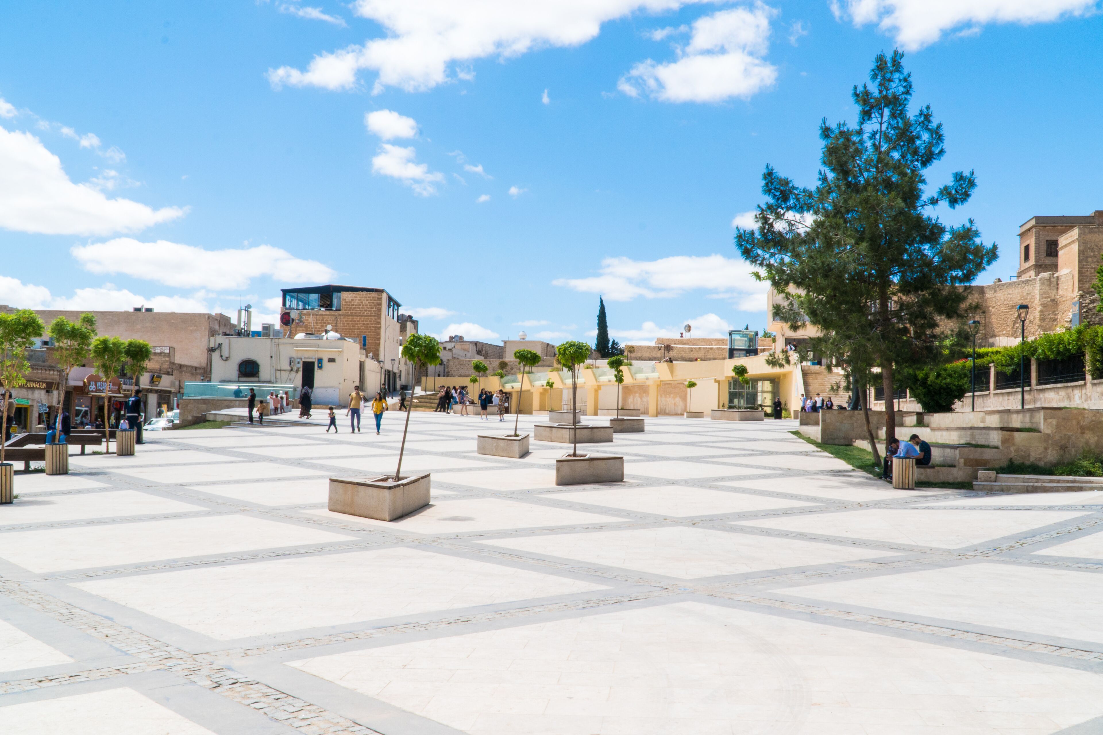 Mardin. Mardin Cumhuriyet Square center of the city. ''Cumhuriyet Meydani'' in Turkish. Landmarks of the city. old town square