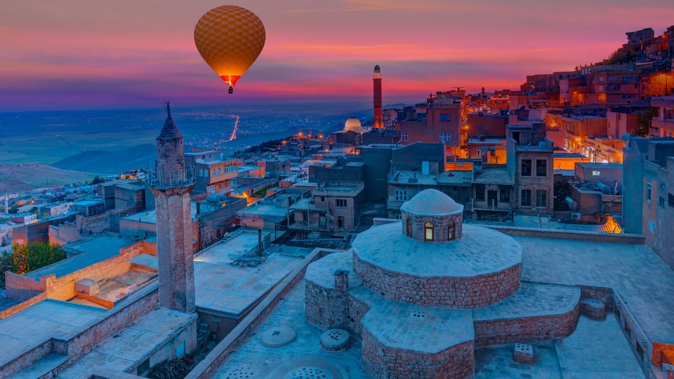 Mardin old town with bright blue sky - Mardin, Turkey