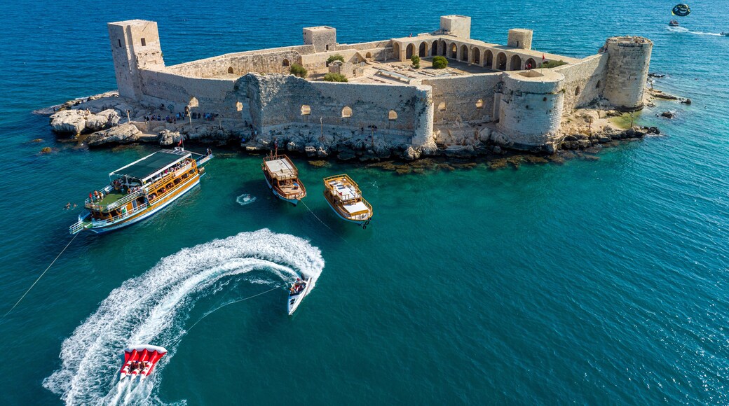 Maidens Castle Kiz Kalesi Drone Photo, Erdemli Mersin, Turkey