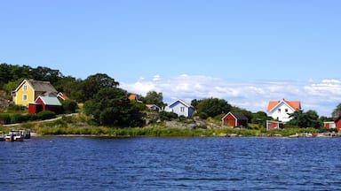 Cityscape of island village Tärnö, the largest and southernmost island in Hällaryd archipelago in Sweden.