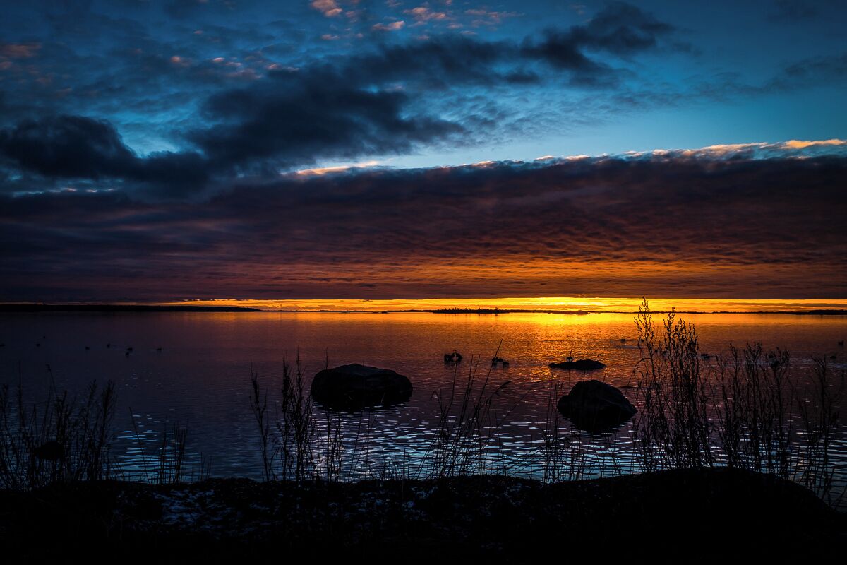 Sunset in the south of Sweden 