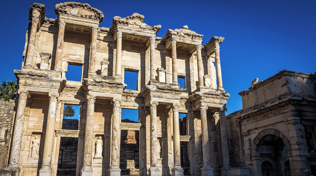 The library in the Ephesus ruins. If you get there early, and go to the other entrance, you can get the whole place to yourself for about 15 or so minutes which is very cool. Otherwise be prepared for thousands of other people swarming the place.