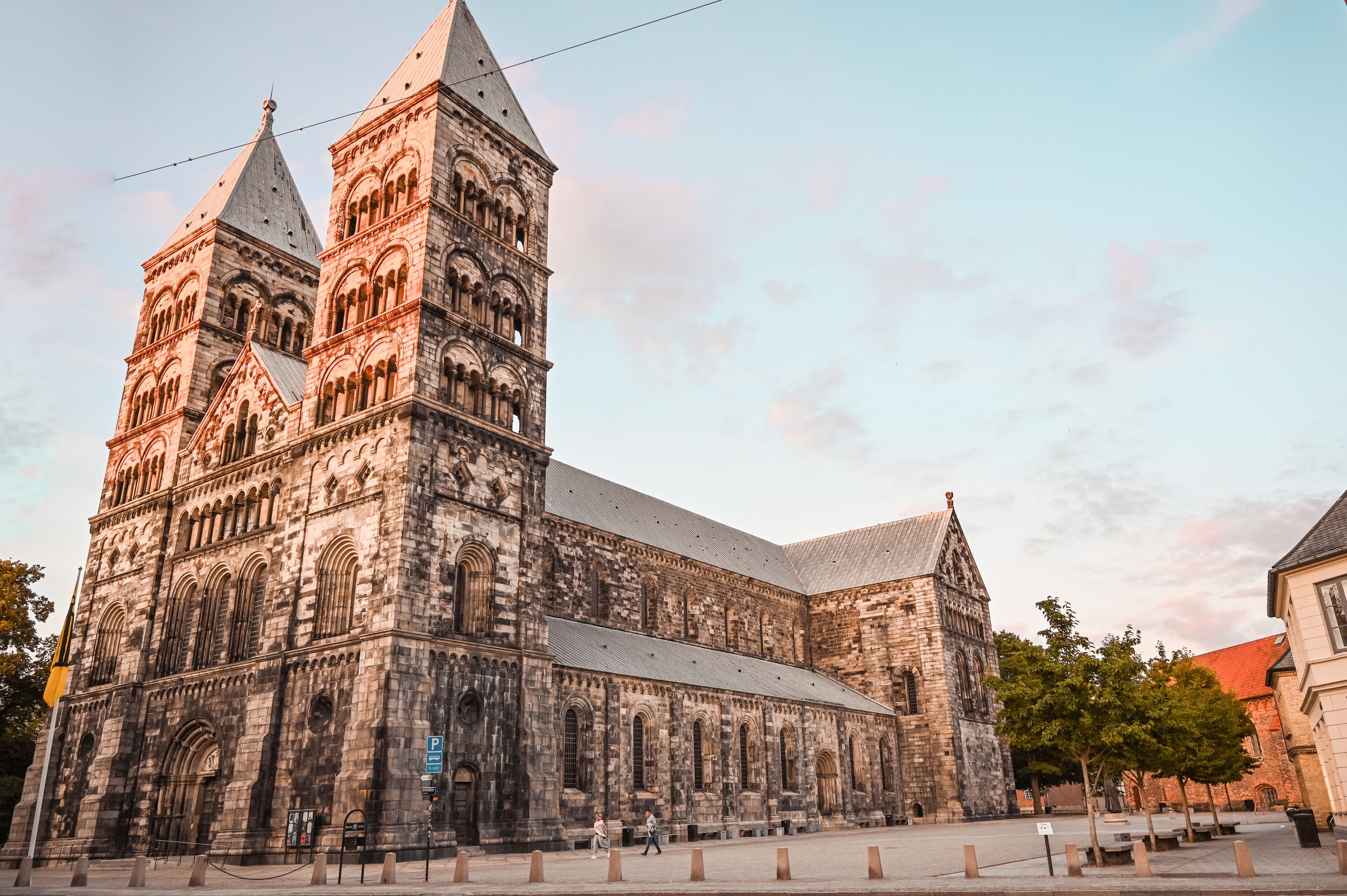 Beautiful medieval Cathedral in Lund, Sweden