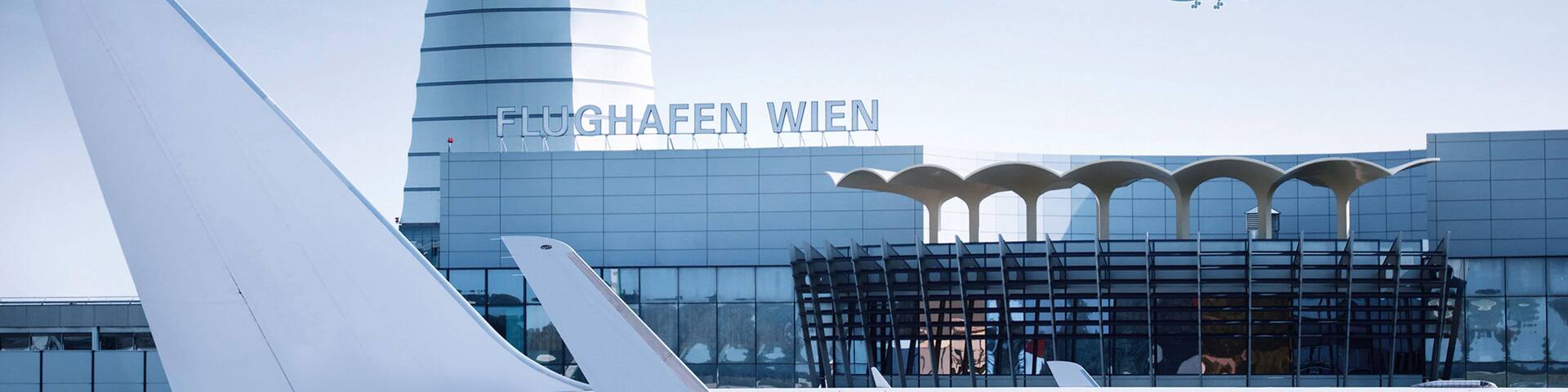 Vienna showing an airport and landscape views