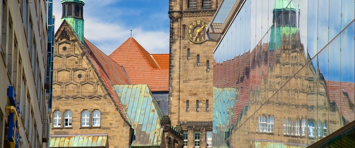 Chemnitz which includes a church or cathedral