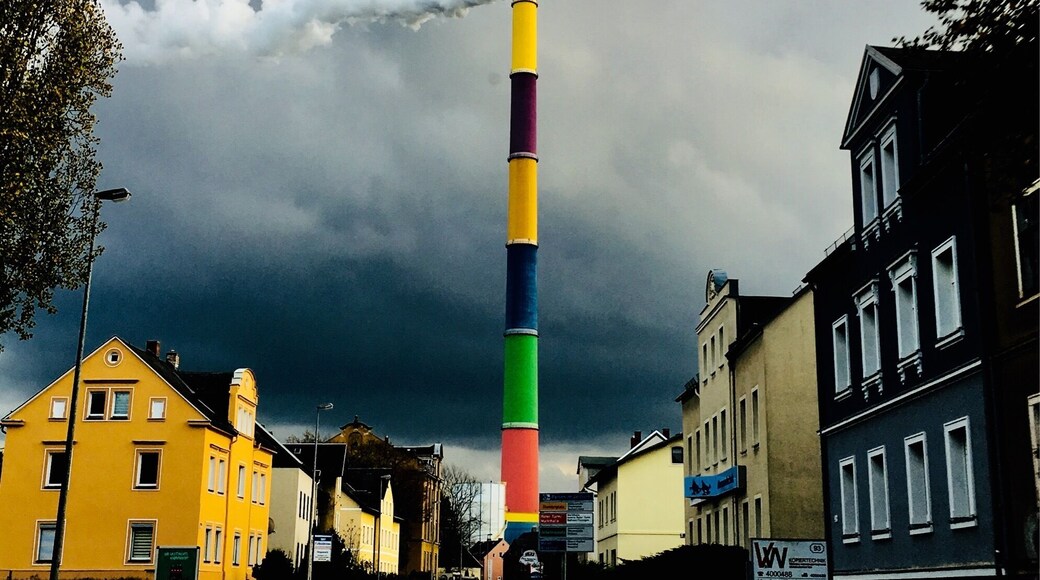 an der Autobahnausfahrt Chemnitz Glösa