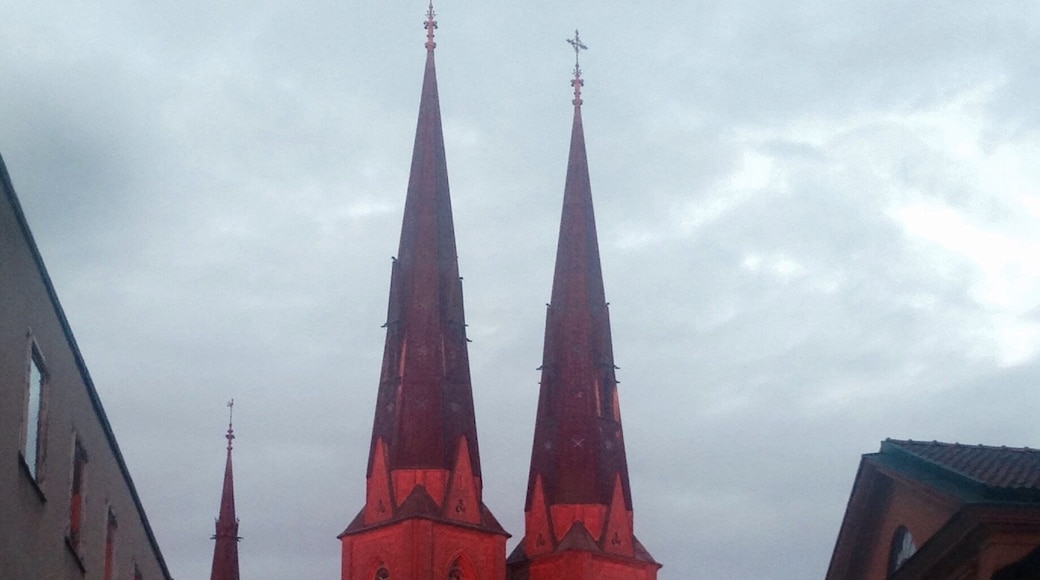 Uppsala Cathedral seen from St Lars gata, Uppsala