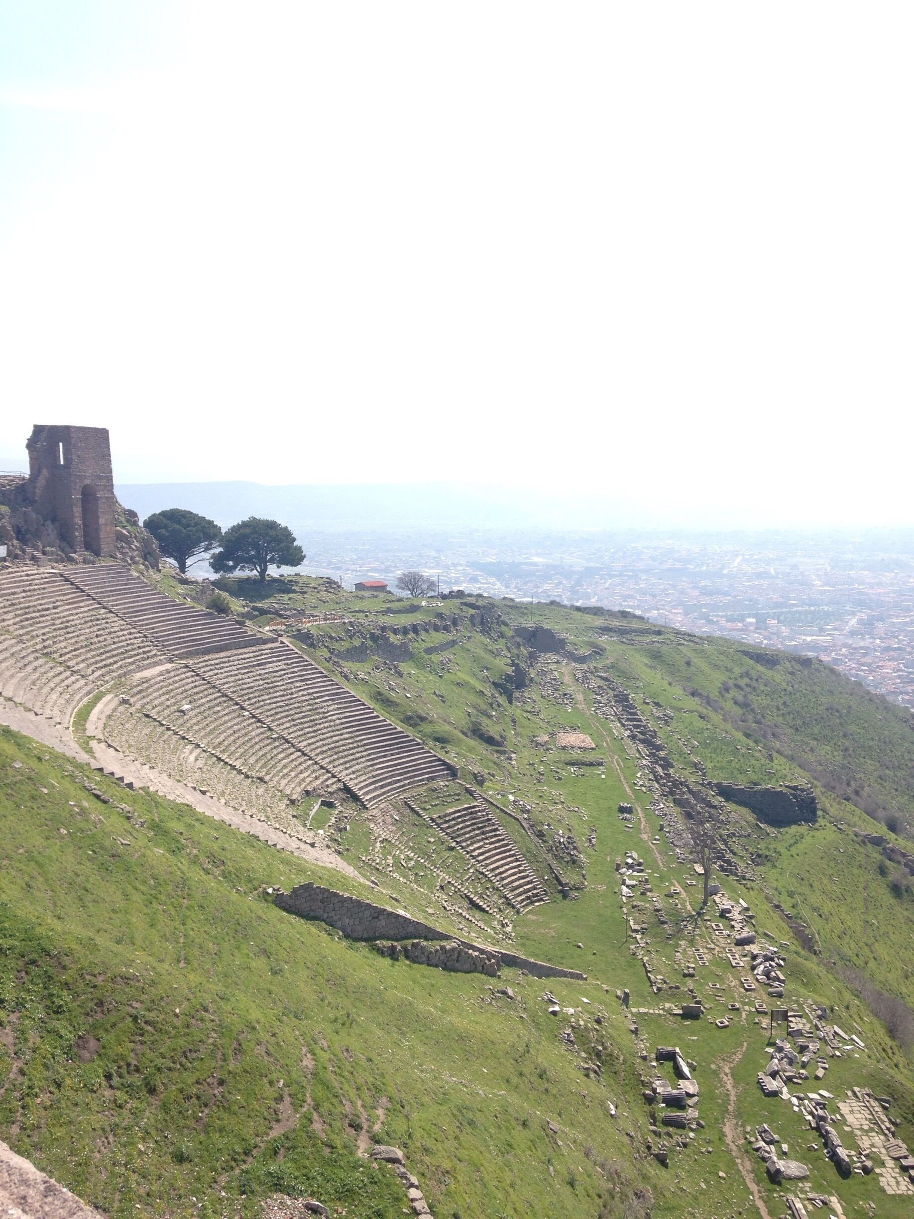 This was slightly nerve wracking to walk down. Totally worth it though! Ruins of the theatre of Pergamon in Bergama 