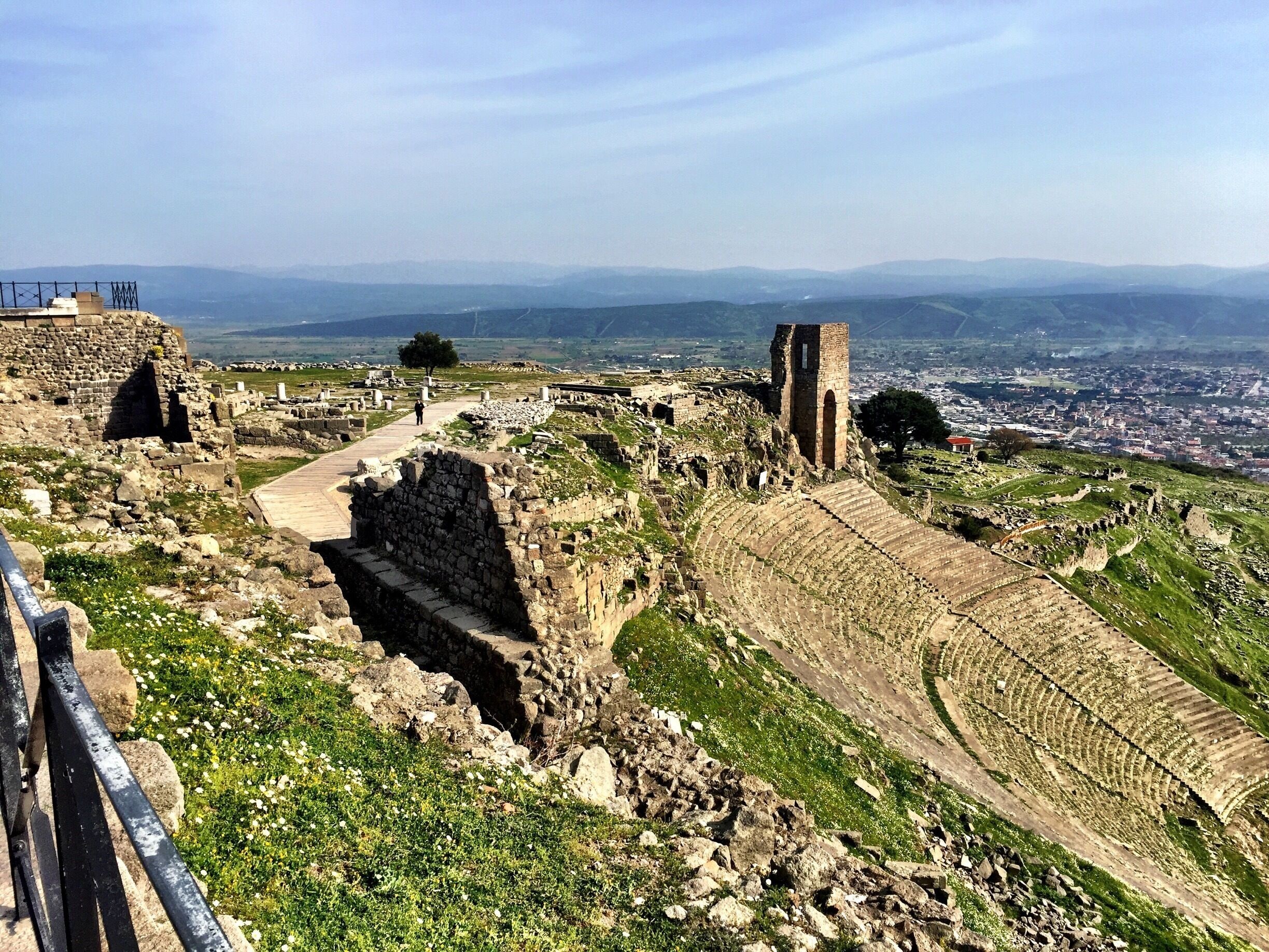 Antique teather view with Bergama city fromPergamon 