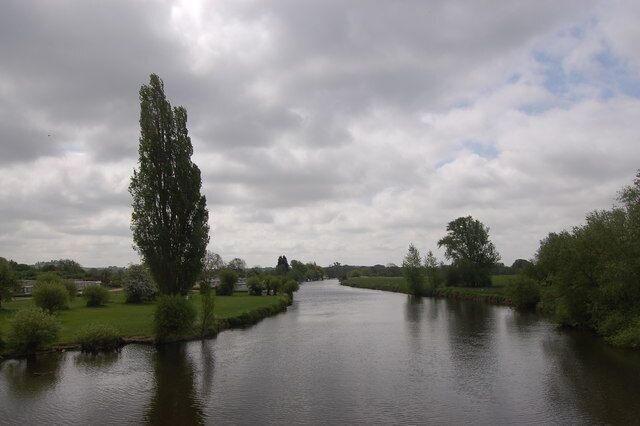 View on a stormy day looking south from Clifton Hampden bridge