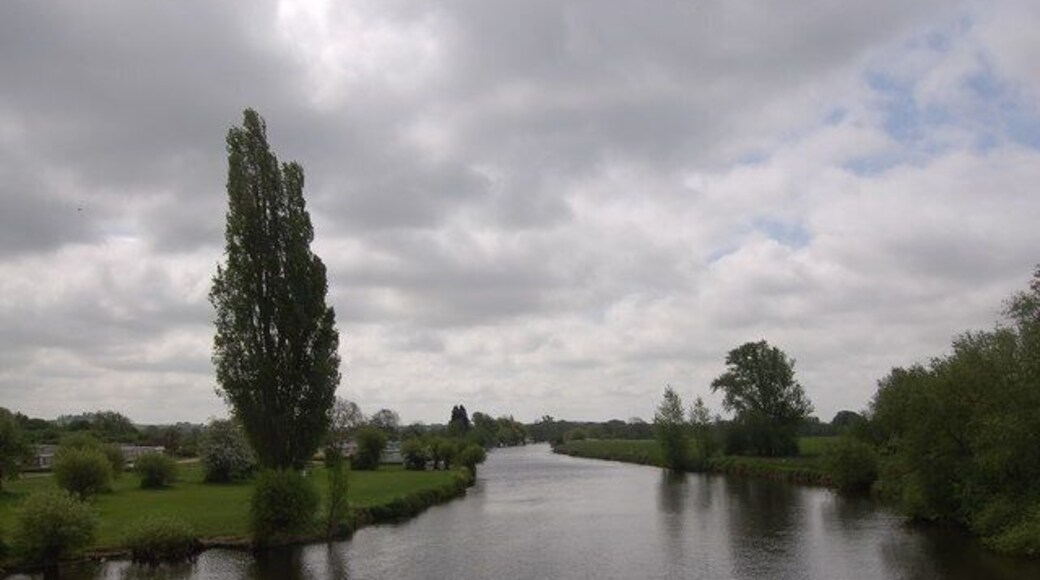 View on a stormy day looking south from Clifton Hampden bridge