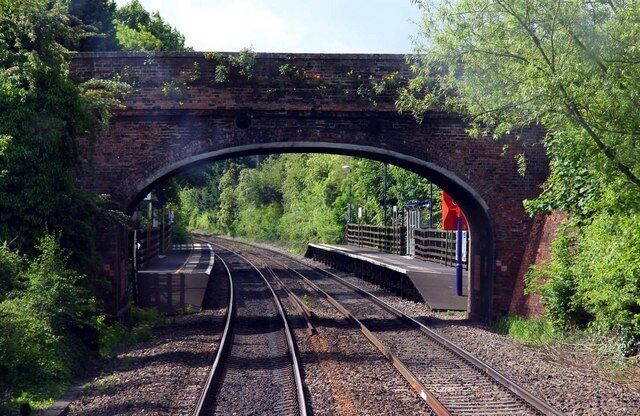Appleford railway station and road bridge, Oxfordshire