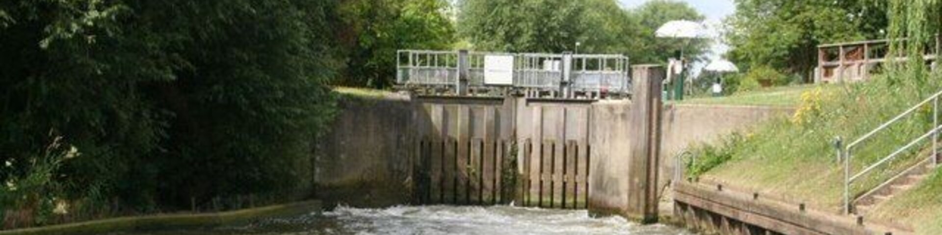 Culham Lock View down part of Culham cut towards the lock gates.