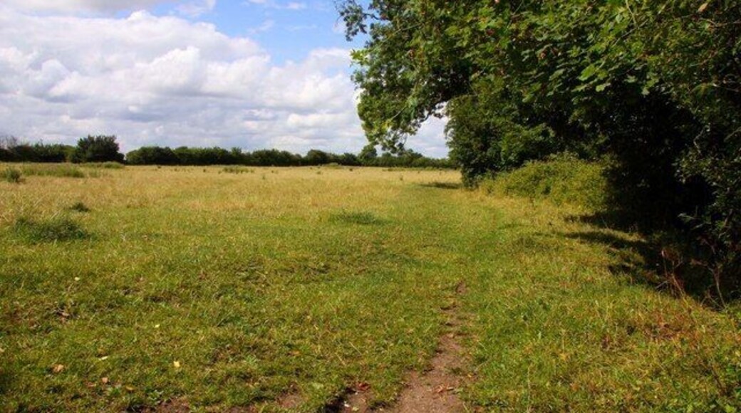 Footpath along the hedgerow at Sutton Courtney