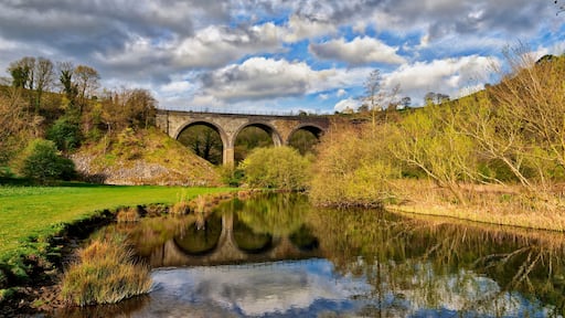 Headstone Viaduct, sometimes called the Monsal Dale Viaduct, in the Peak District in Derbyshire, UK