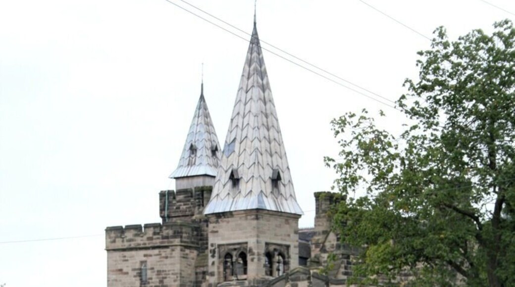 Alton Castle Side view of castle from the entrance in the village.