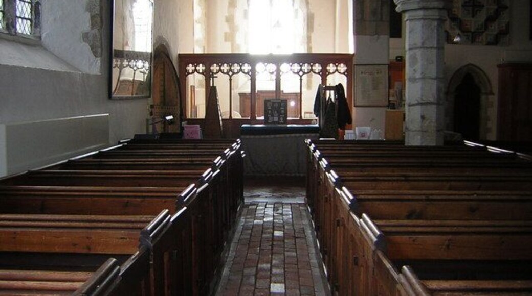 The altar in St Nicholas Church, Pluckley Setting for the wedding in the 1990s TV version of the Darling Buds of May.
