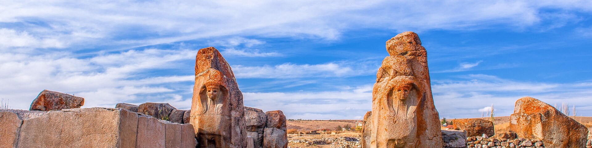 The Lion Gate in the south west of Hattusa at sun rise, also known as Hattusha, is an ancient city located near modern Bogazkale in the Corum Province of Turkey’s Black Sea Region.