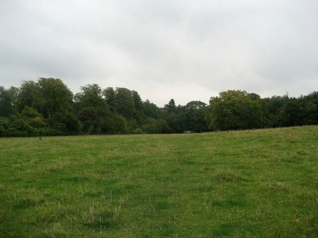 Ridgeway below Pulpit Hill Mixed Pasture and Woodland which the Ridgeway passes through between Chequers Knap and the Chequers Estate.