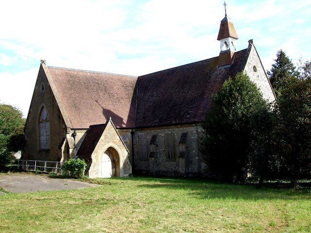 Former chapel at Stone, Buckinghamshire. This was the chapel of the former St John's psychiatric hospital. The hospital has been demolished and replaced by houses. The chapel is to be converted into three private homes.