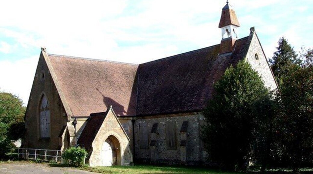 Former chapel at Stone, Buckinghamshire. This was the chapel of the former St John's psychiatric hospital. The hospital has been demolished and replaced by houses. The chapel is to be converted into three private homes.